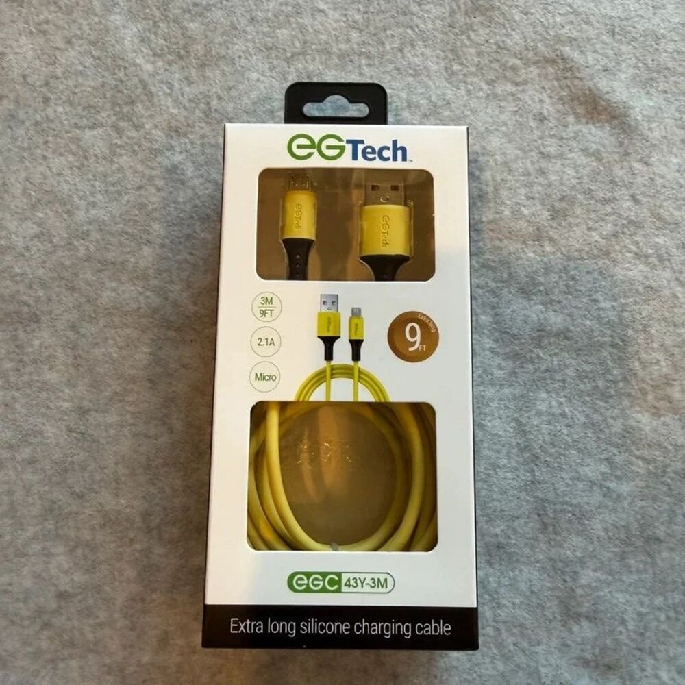 EG Tech extra long silicone charging Cable Micro
